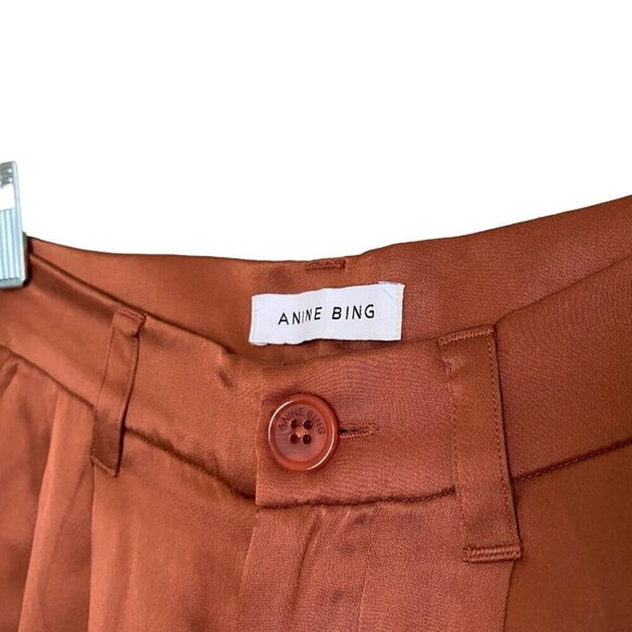 Anine Bing Carrie Pant in Silk Terracotta - Picture 4 of 12